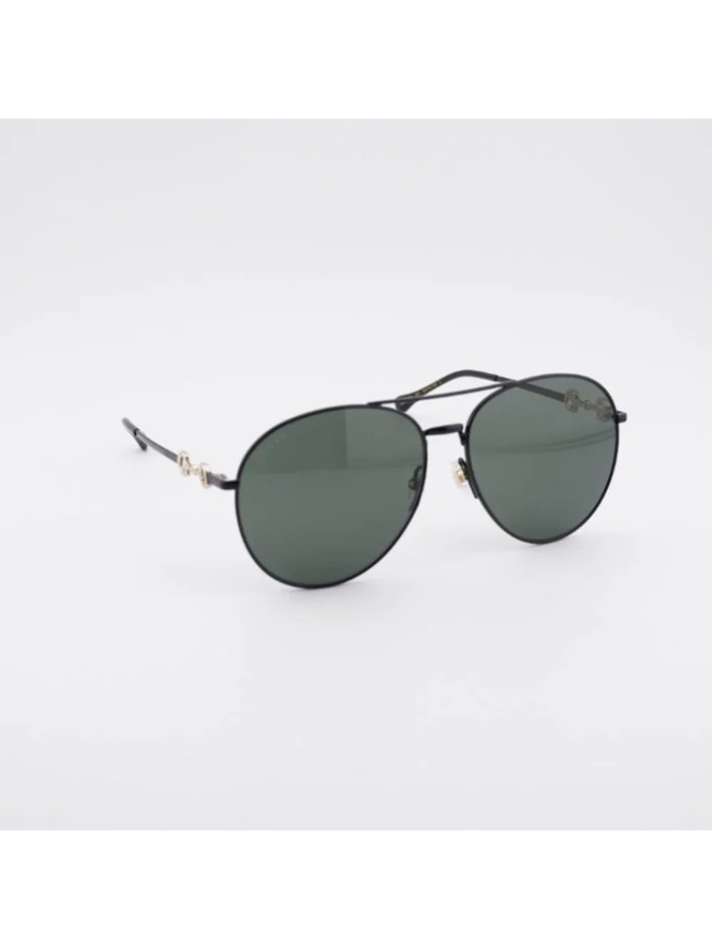Gucci GG1698S 001 Sunglasses Black Aviator Frame, Black Lenses